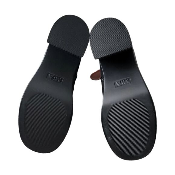 MIA Black Faux Leather Ankle Platform Boots Size 8.5M NWT - Picture 6 of 8